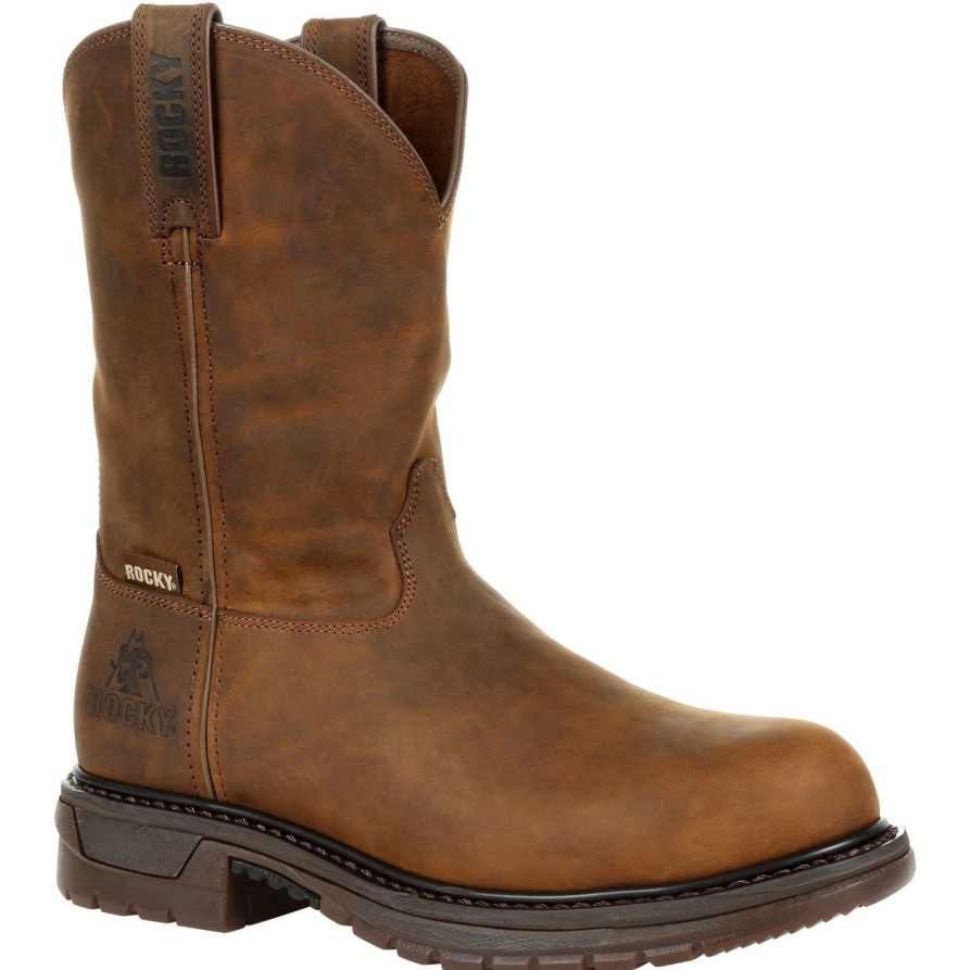 Men'S Rocky | Rocky Men'S Original Ride Steel Toe Wp Western Work Boot Rkw0306 Brown