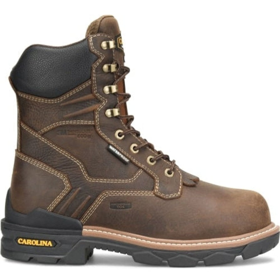 Men'S Carolina | Carolina Men'S Cardinal 8" Comp Toe Wp 600G Ins Work Boot Ca7838 Brown