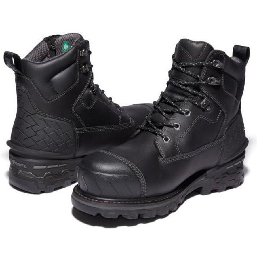 Men'S Timberland Pro | Timberland Pro Men'S Boondock Hd 6" Comp Toe Wp Work Boot - Tb0A29Rv001 Black