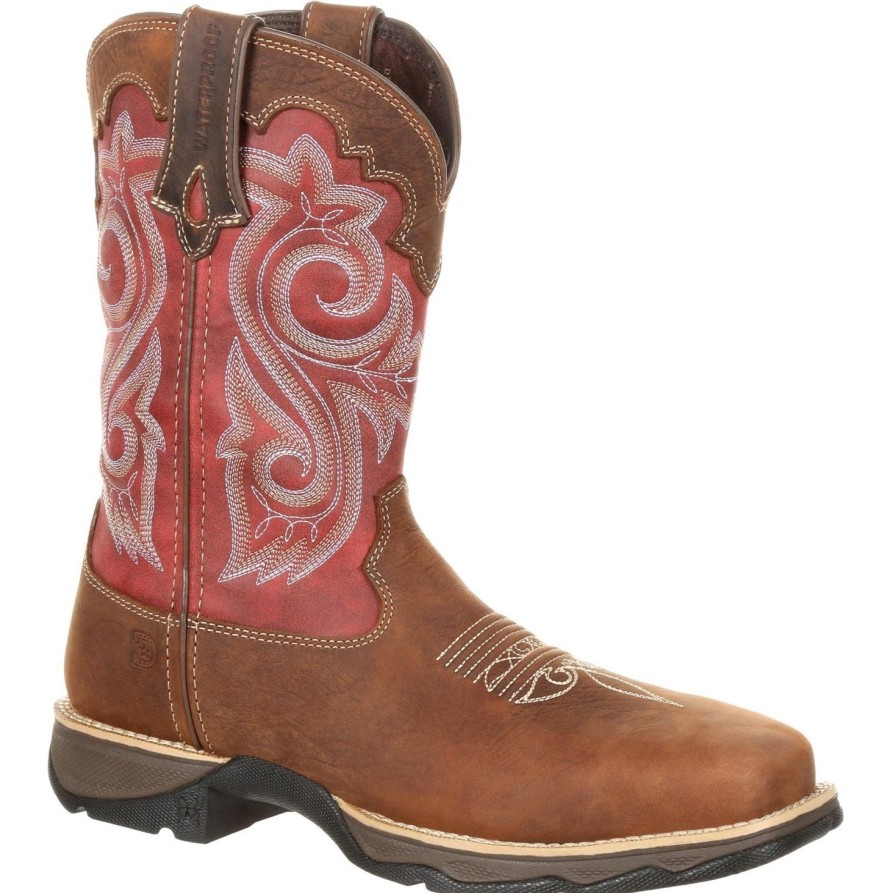 Women'S Durango | Durango Women'S Lady Rebel 10" Comp Toe Wp Western Work Boot - Drd0220 Brown