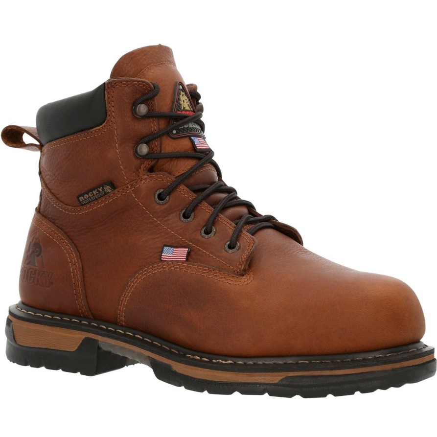 Men'S Rocky | Rocky Men'S Ironclad 6" Steel Toe Wp Mg Usa Made Work Boot - Rkk0362 Brown