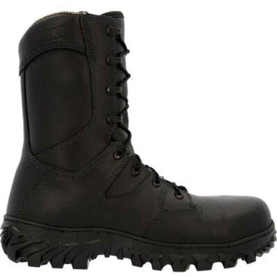 Men'S Rocky | Rocky Men'S Code Red 8" Wp Rated Comp Toe Fire Boot Rkd0086 Black