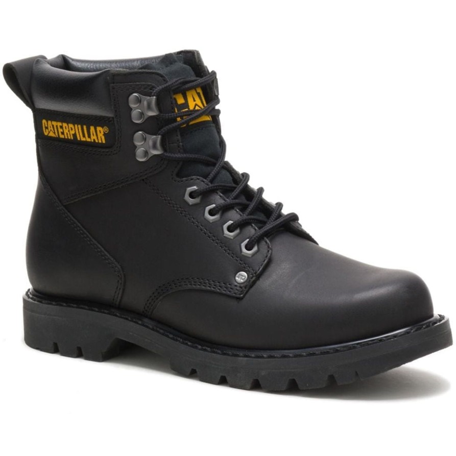 Men'S CAT | Cat Men'S Second Shift Soft Toe Work Boot P70043 Black