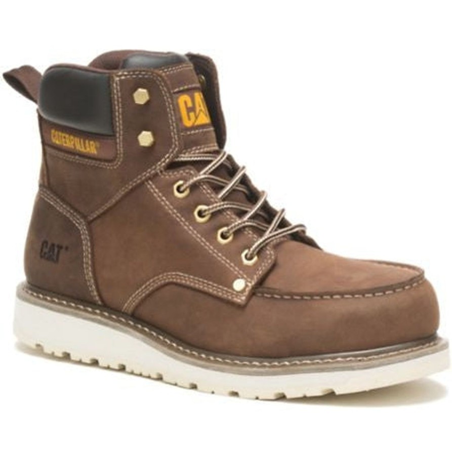 Men'S CAT | Cat Men'S Calibrate Waterproof Steel Toe Work Boot -Khaki- P91420 Brown