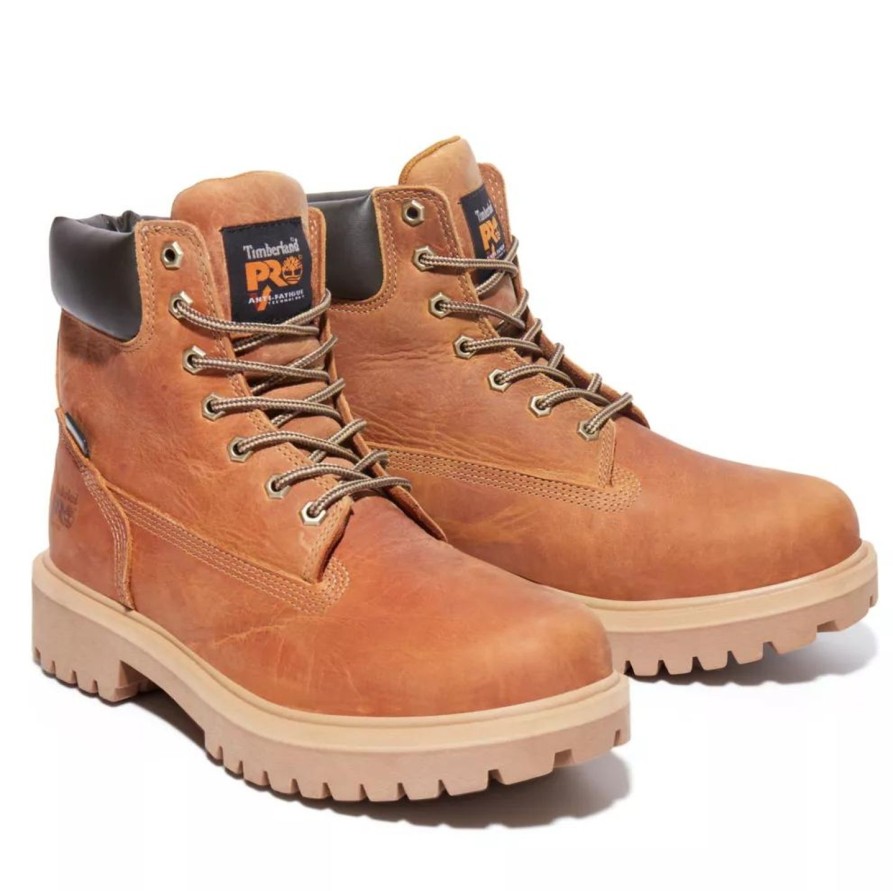 Men'S Timberland Pro | Timberland Pro Men'S Direct Attach Soft Toe Wp Work Boot - Tb0A262R214 Wheat