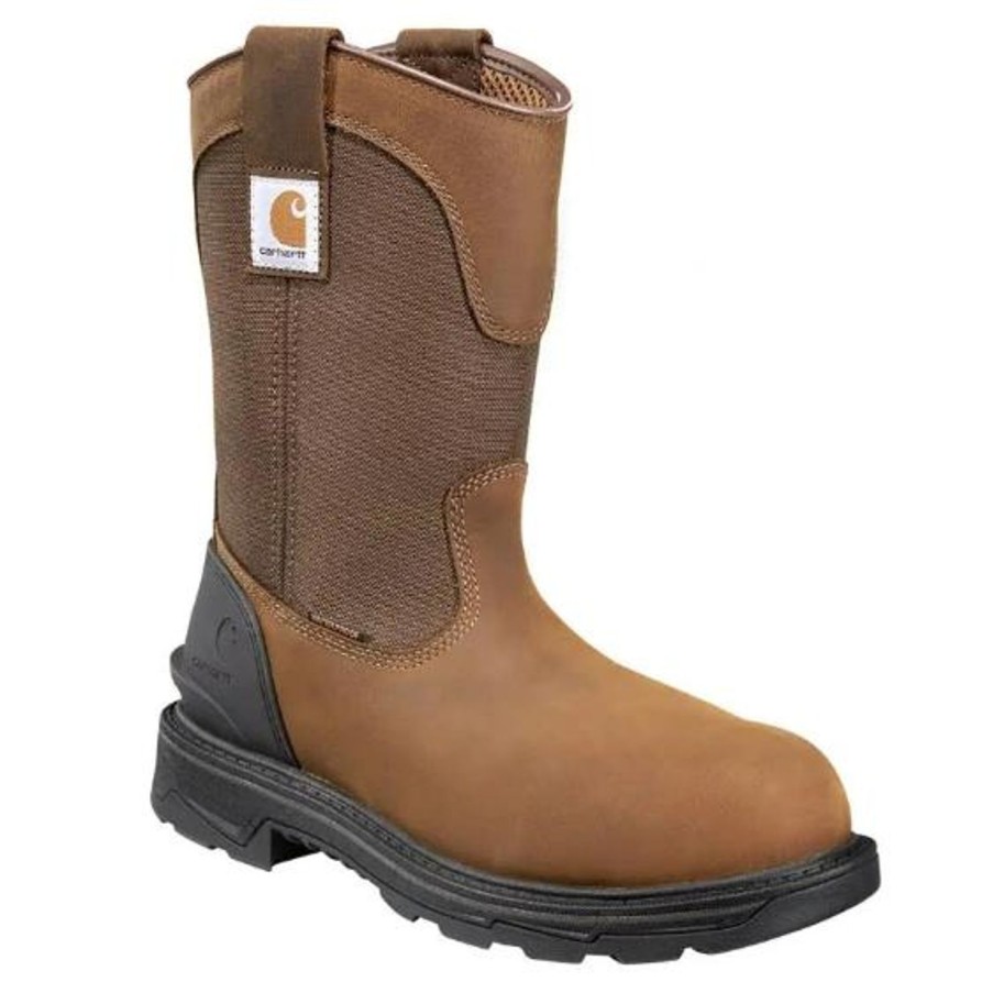 Men'S Carhartt | Carhartt Men'S Ironwood 11" Wp Wellington At Work Boot Ft1500-M Brown