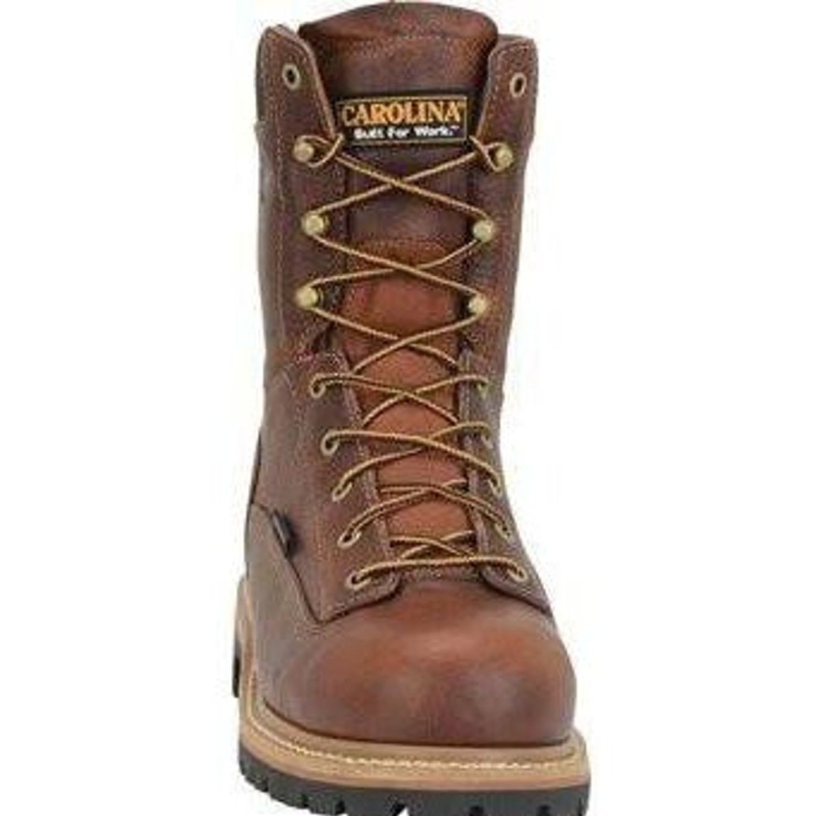 Men'S Carolina | Carolina Men'S Grind 8" Wp Comp Toe Work Boot Ca5529 Brown