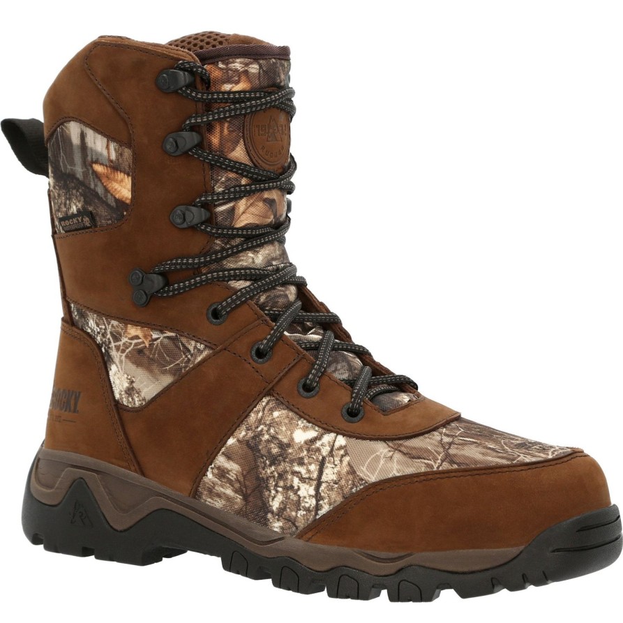 Men'S Rocky | Rocky Men'S Red Mountain 8" Wp 800G Ins Hunting Boot- Realtree- Rks0547 Realtree Edge