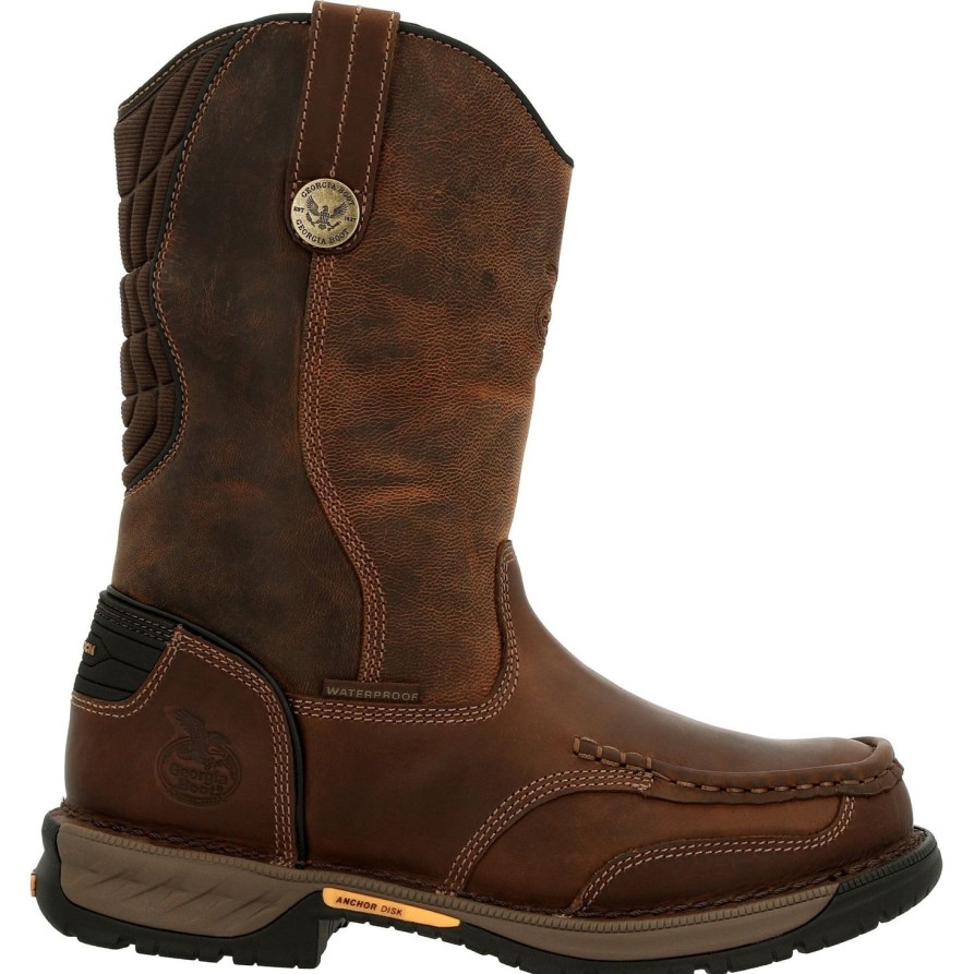 Men'S Georgia | Georgia Men'S Athens 360 11" Soft Toe Wp Work Boot Gb00441 Brown