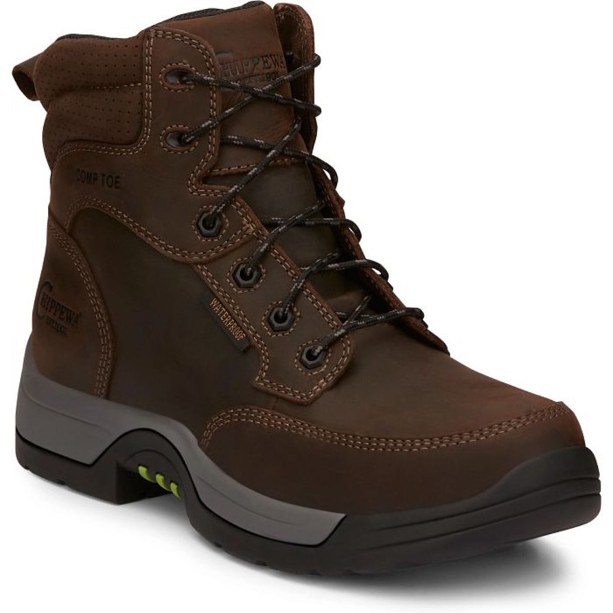 Men'S Chippewa | Chippewa Men'Sfabricator 6" Composite Toe Work Boot 31003 Brown