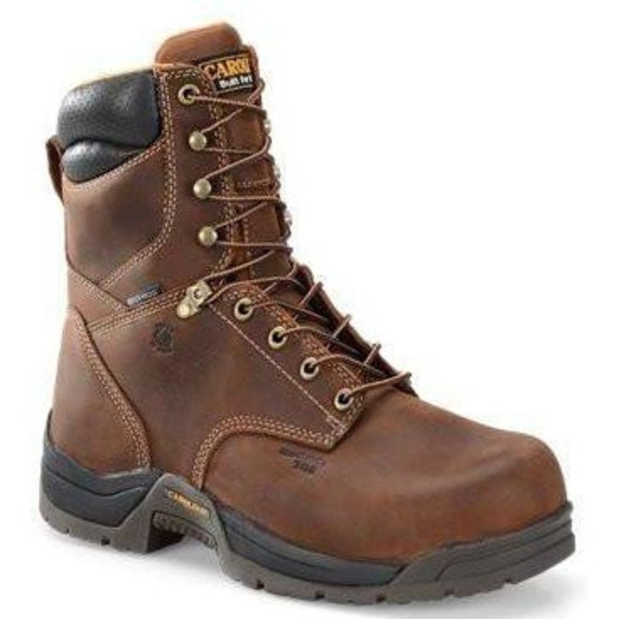 Men'S Carolina | Carolina Men'S Bruno Hi 8" Wp Comp Toe Work Boot Ca8520 Brown