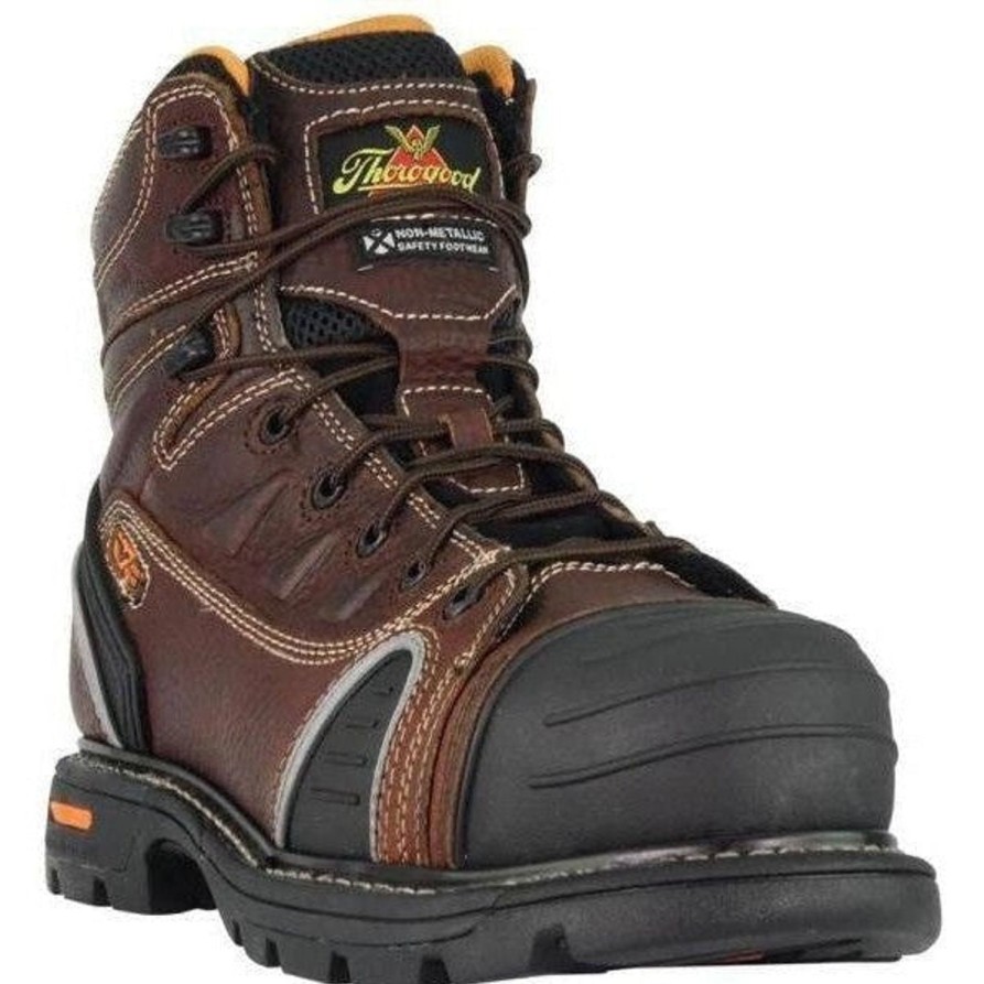 Men'S Thorogood | Thorogood Men'S Gen Flex 6" Lace-To-Toe Composite Work Boot - 804-4445 Brown