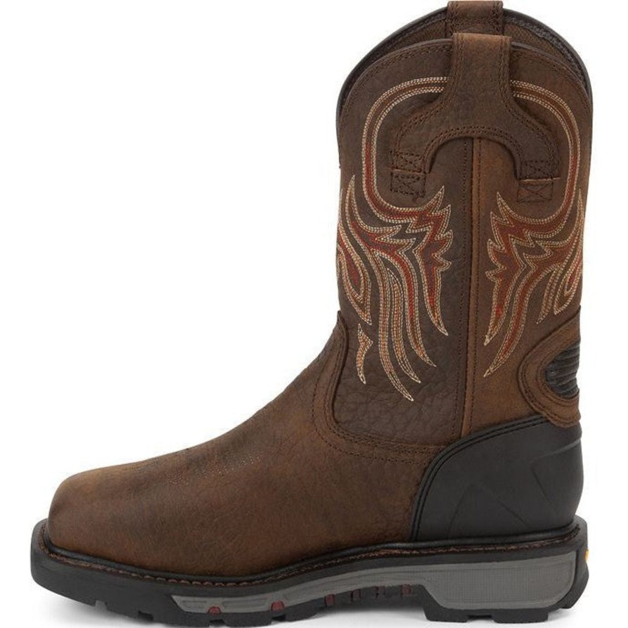 Men'S Justin | Justin Men'S Driscoll 11" Steel Toe Metguard Western Work Boot Wk2112 Brown