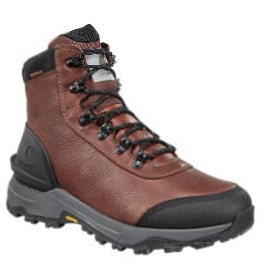 Men'S Carhartt | Carhartt Men'S Insulated 6" Wp Soft Toe Hiker Work Boot Fp6039-M Red