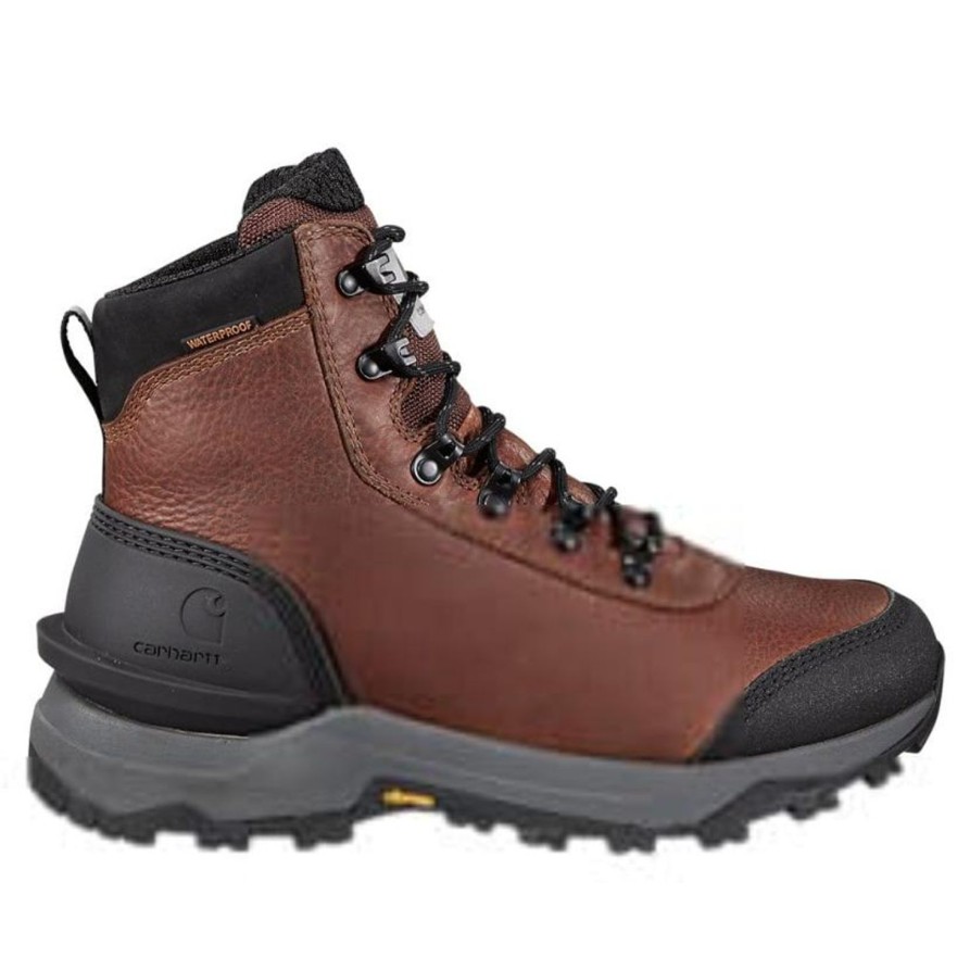 Men'S Carhartt | Carhartt Men'S Insulated 6" Wp Soft Toe Hiker Work Boot Fp6039-M Red