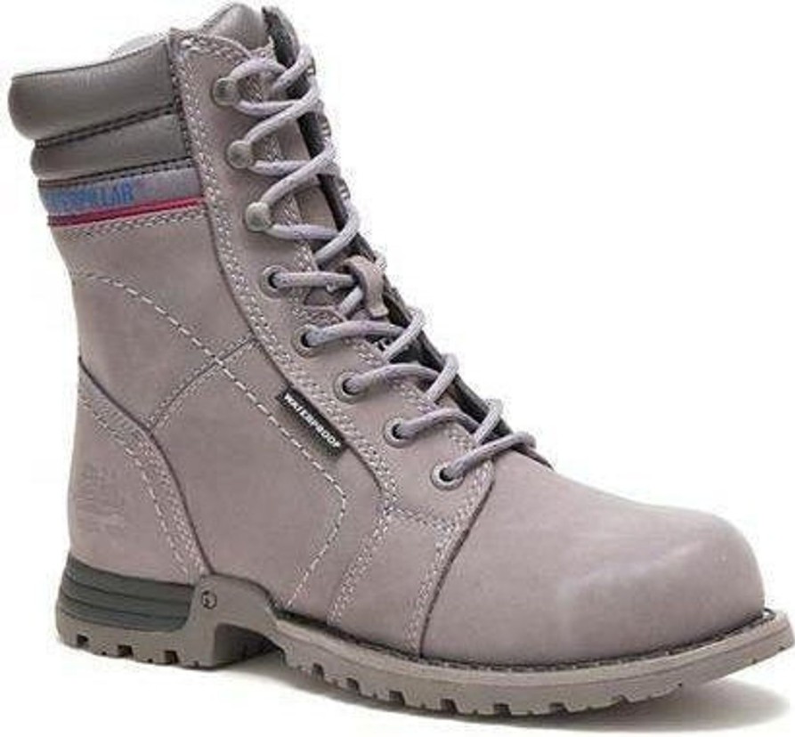 Women'S CAT | Cat Women'S Echo Waterproof Steel Toe Work Boot P90565 Grey