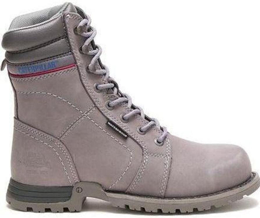 Women'S CAT | Cat Women'S Echo Waterproof Steel Toe Work Boot P90565 Grey