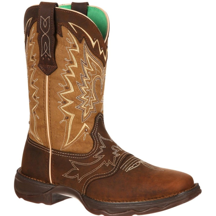 Women'S Durango | Durango Women'S Lady Rebel Let Love Fly 10" Square Toe Western Boot Brown