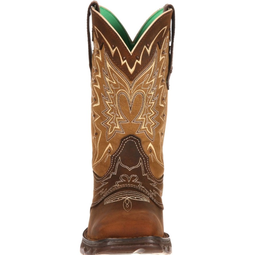 Women'S Durango | Durango Women'S Lady Rebel Let Love Fly 10" Square Toe Western Boot Brown