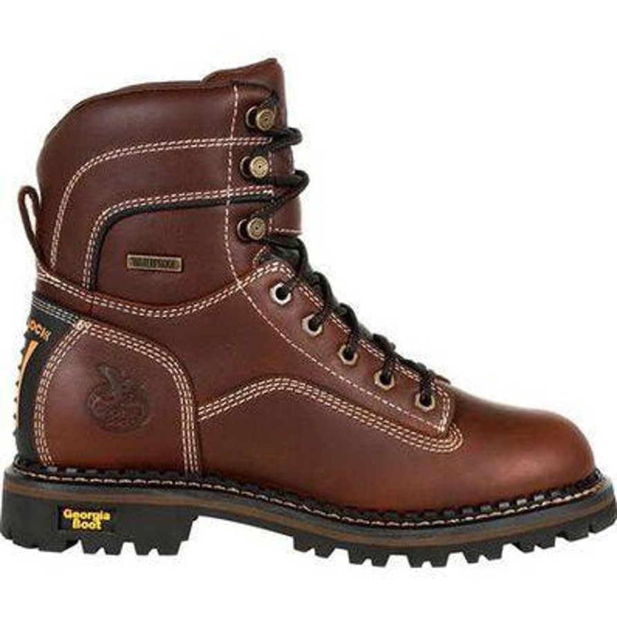 Women'S Georgia | Georgia Women'S Amp Lt Logger Wp Low Heel Work Boot Gb00427 Brown