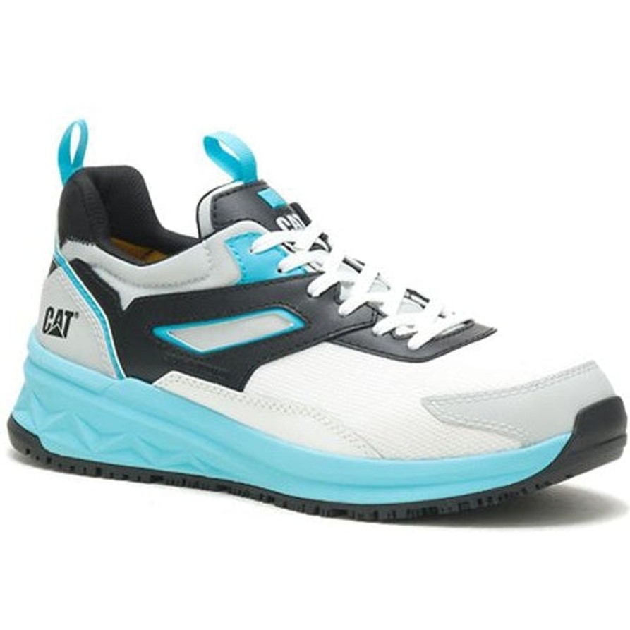 Men'S CAT | Cat Men'S Streamline Runner Cct Slip Resist Work Shoe /Blue- P91492 White