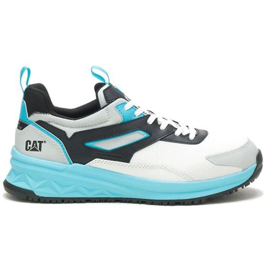 Men'S CAT | Cat Men'S Streamline Runner Cct Slip Resist Work Shoe /Blue- P91492 White