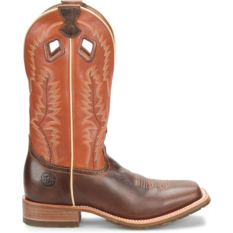 Men'S Double H | Double H Men'S Casino 12" Square Toe Western Work Boot Dh7020 Brown