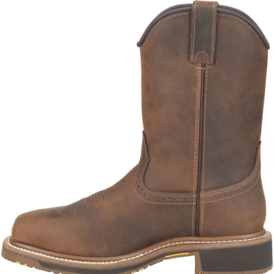 Men'S Carolina | Carolina Men'S Anchor 10" Square Toe Wp Roper Work Boot - Ca8036 Brown