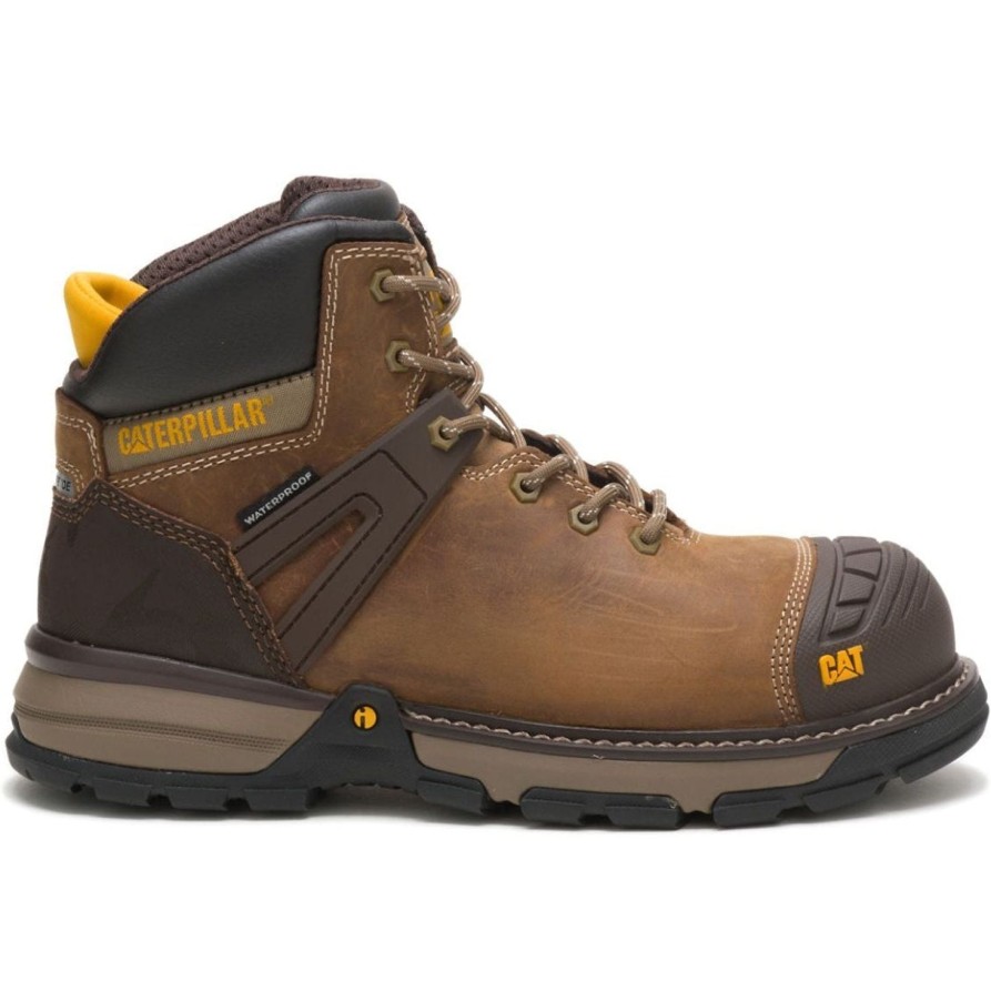 Men'S CAT | Cat Men'S Superlite Wp Carbon Ct Work Boot - Dark Biege - P91218 Brown