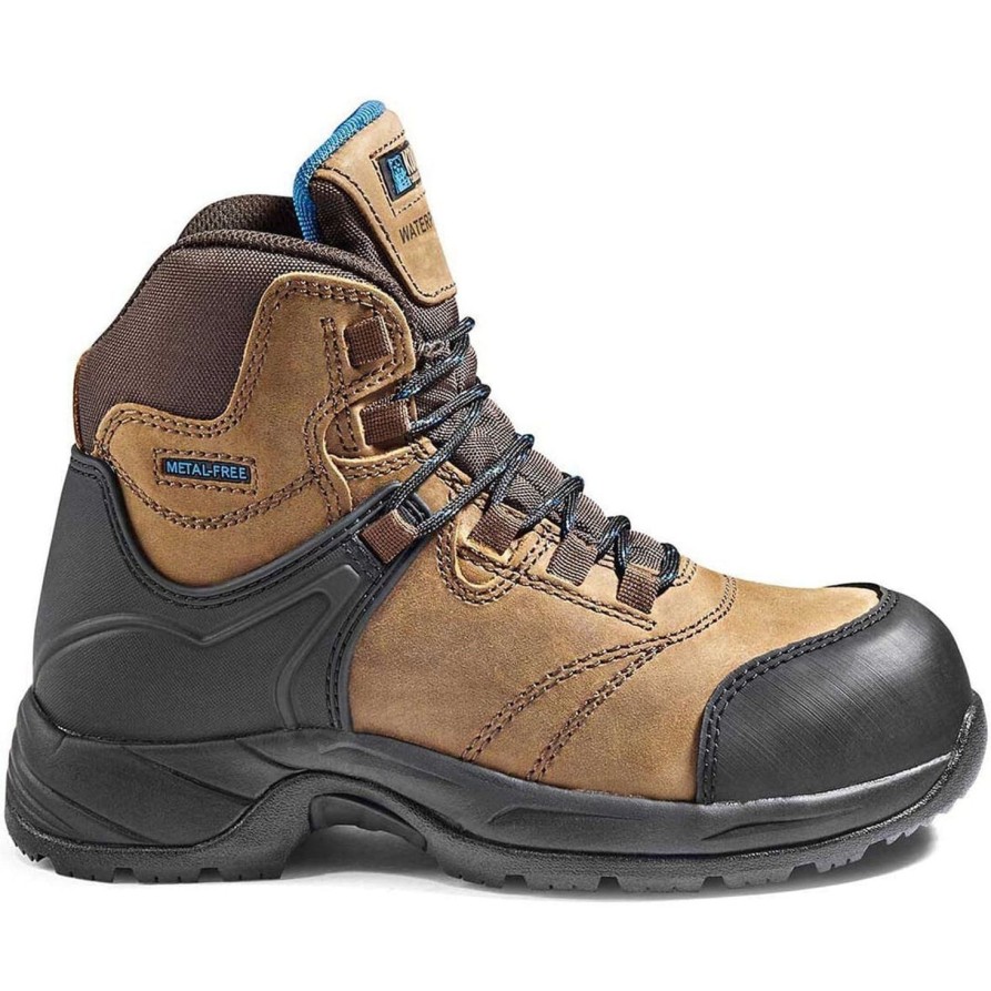 Men'S Kodiak | Kodiak Men'S Journey 6" Comp Toe Wp Hiker Safety Work Boot K4Nkfd Brown