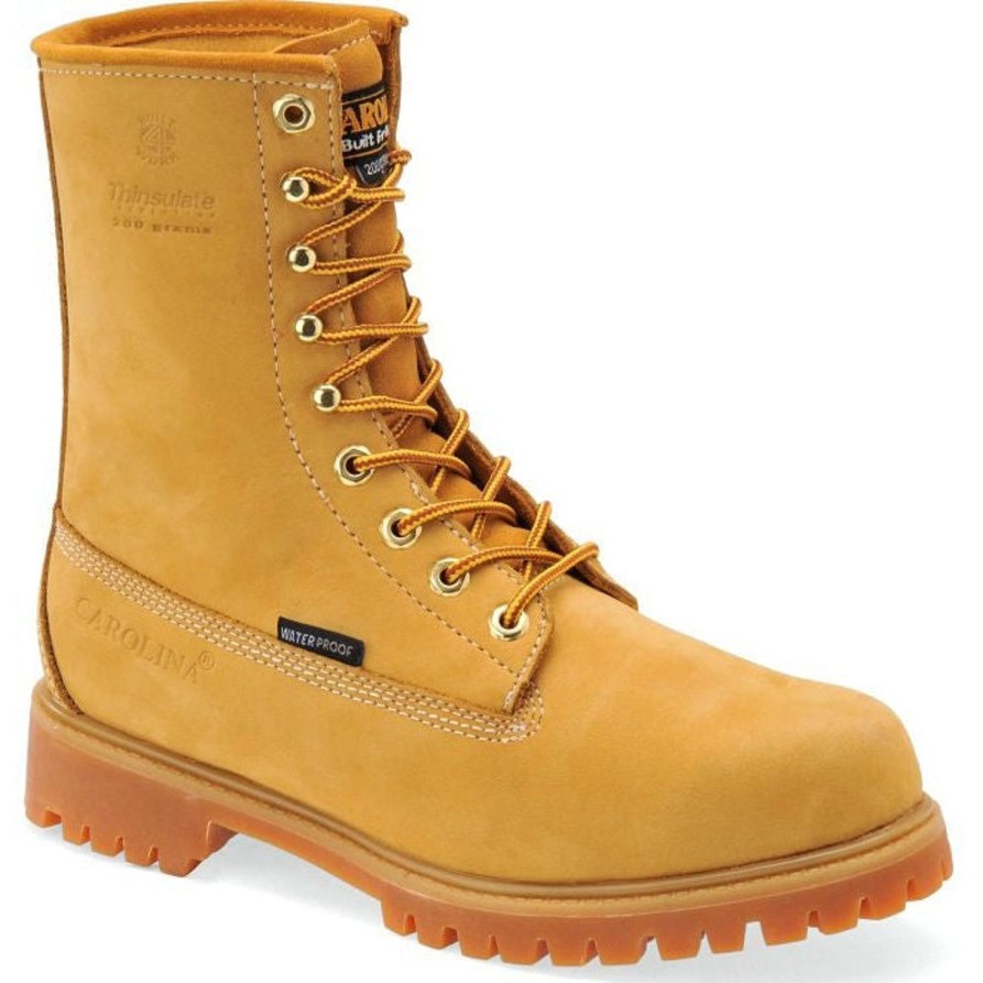 Men'S Carolina | Carolina Men'S Journeyman 8" Steel Toe Wp Insulated Work Boot -Yellow- Ca7545 Wheat