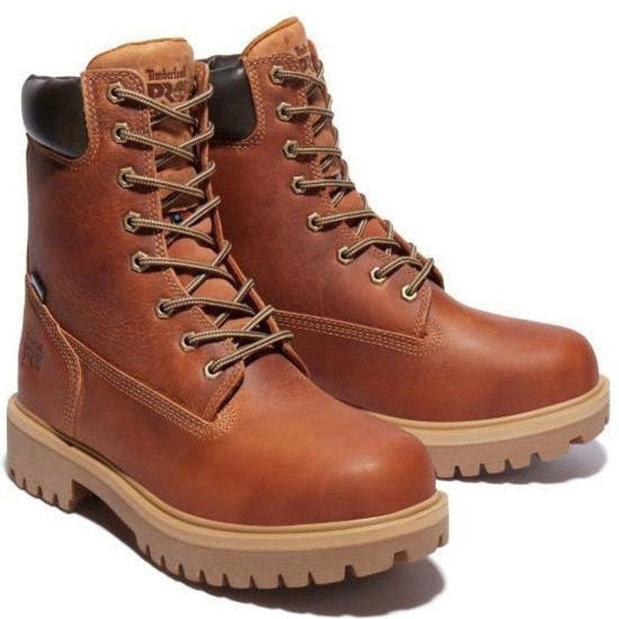 Men'S Timberland Pro | Timberland Pro Men'S Direct Attach 8" Wp 400G Work Boot - Tb0A29X8214 Brown