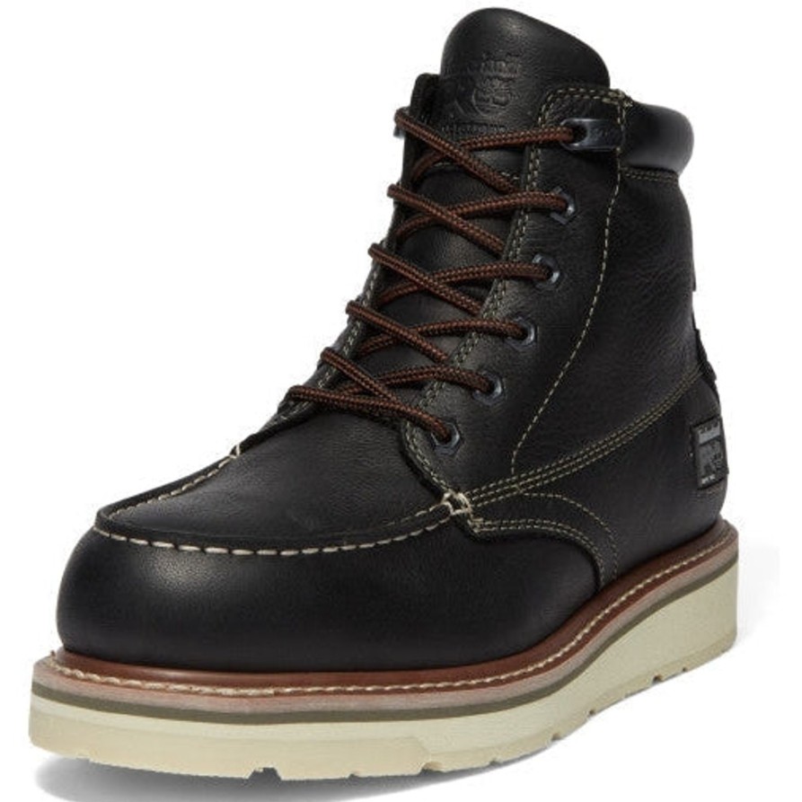 Men'S Timberland Pro | Timberland Pro Men'S Gridworks 6" Soft Toe Wp Work Boot - Tb0A29Up001 Black