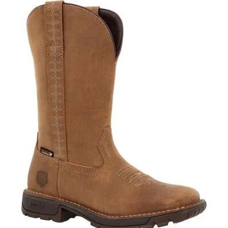 Women'S Rocky | Rocky Women'S Legacy 11" Square Toe Wp Western Work Boot Rkw0416 Brown