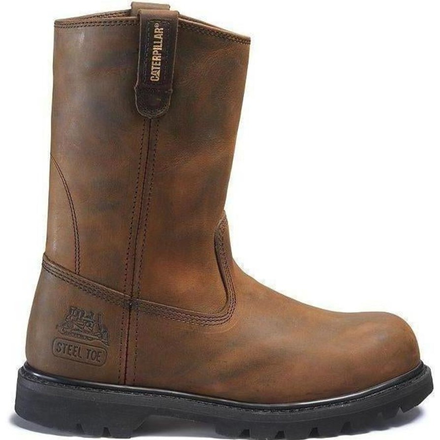 Men'S CAT | Cat Men'S Revolver Steel Toe Pull On Work Boot P89516 Brown