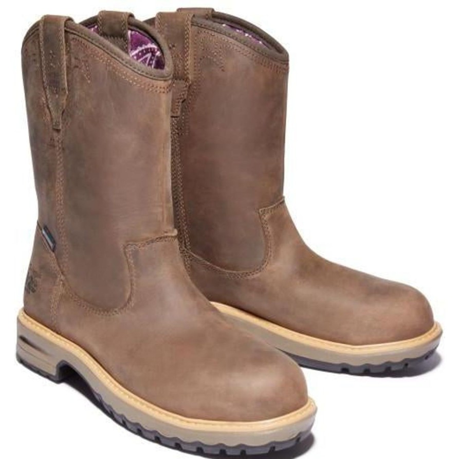 Women'S Timberland Pro | Timberland Pro Women'S Ashlar Pullon Alloy Toe Wp Work Boot- Tb0A2959214 Brown