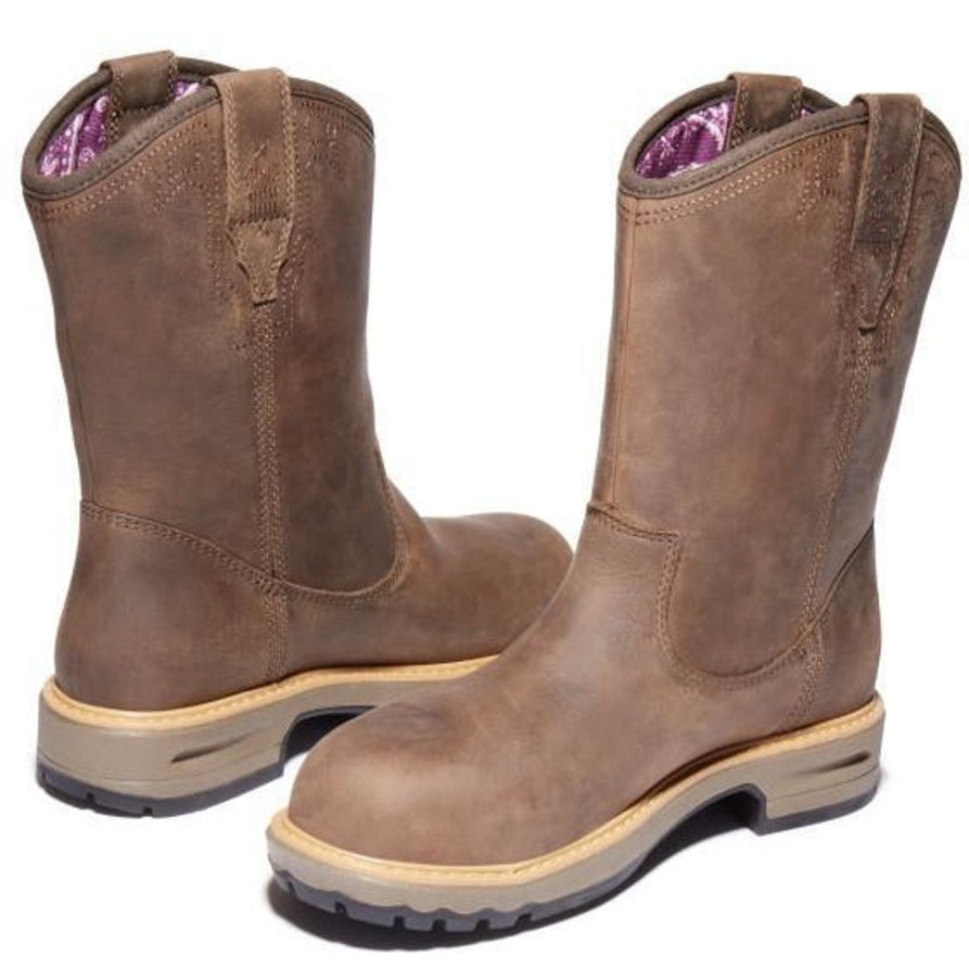 Women'S Timberland Pro | Timberland Pro Women'S Ashlar Pullon Alloy Toe Wp Work Boot- Tb0A2959214 Brown