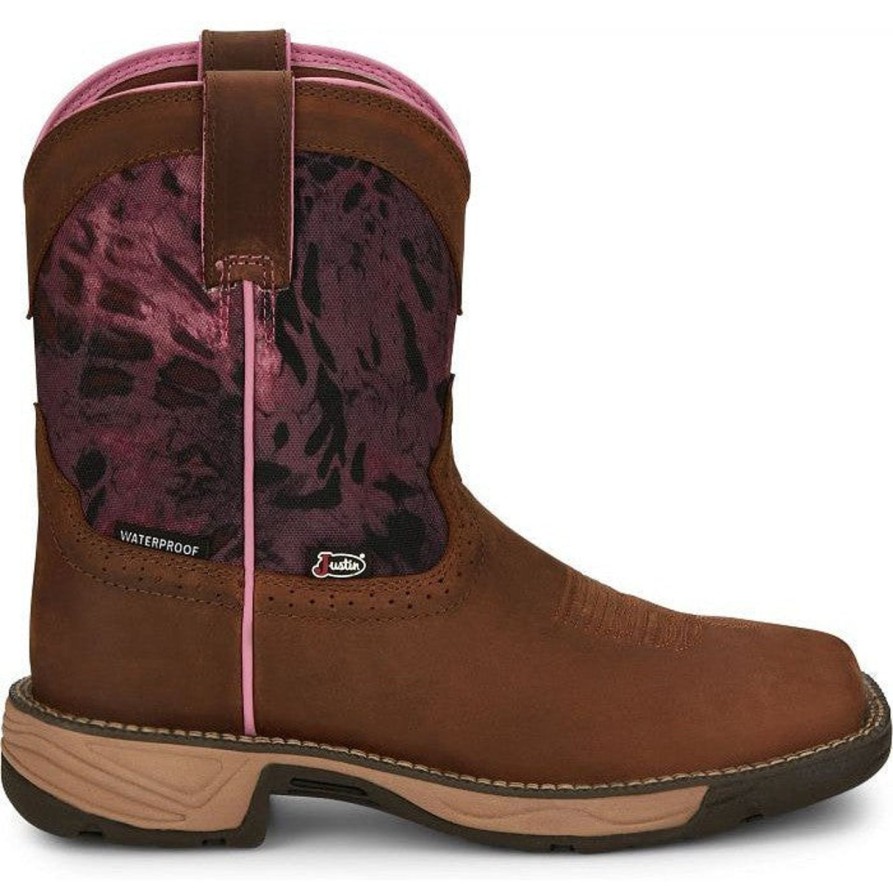 Women'S Justin | Justin Women'S Rush 8" Waterproof Western Work Boot Se4358 Brown