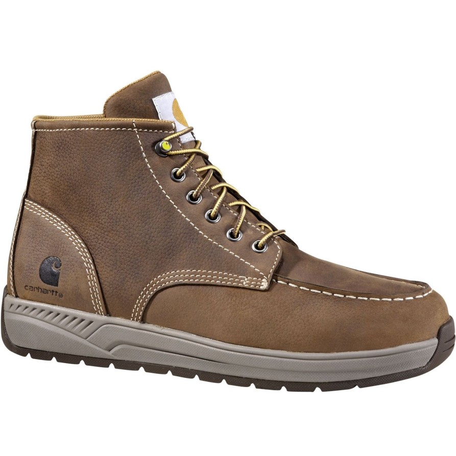 Men'S Carhartt | Carhartt Men'S 4" Lightweight Soft Toe Wedge Work Boot Cmx4023 Brown