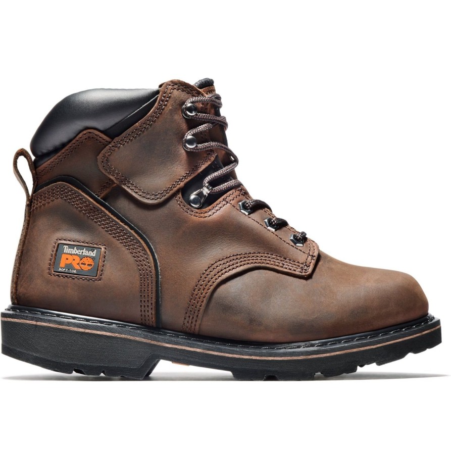 Men'S Timberland Pro | Timberland Pro Men'S Pit Boss 6" Soft Toe Work Boots Tb033046214 Brown