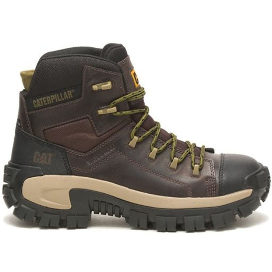 Men'S CAT | Cat Men'S Invader Comp Toe Waterproof Hiker Work Boot -Coffee- P91541 Brown