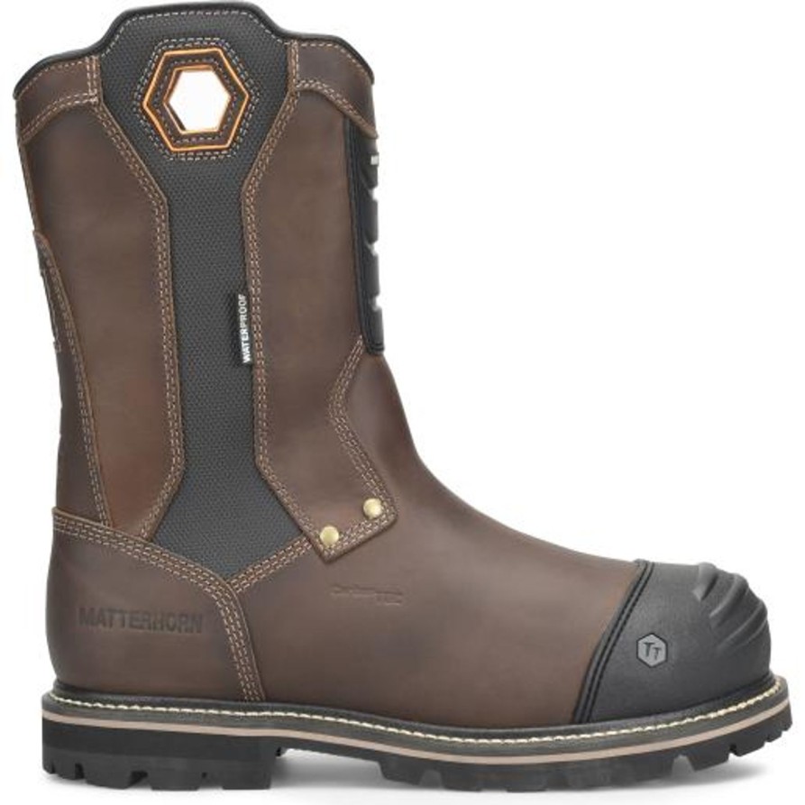 Men'S Matterhorn | Matterhorn Men'S Ibeam 10" Wp Comp Toe Metguard Work Boot Mt2540 Brown