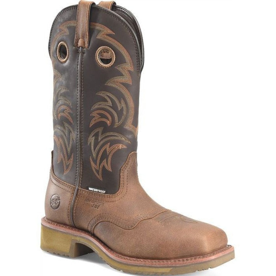 Men'S Double H | Double H Men'S Farson 13" Composite Toe Western Work Boot Dh4154 Brown