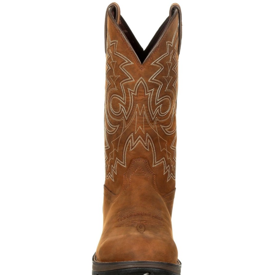 Men'S Durango | Durango Men'S Rebel 12" Round Toe Wp Western Boot Ddb0163 Brown