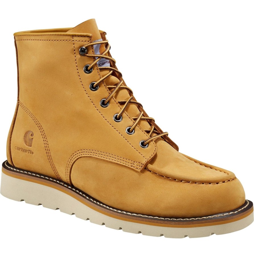 Women'S Carhartt | Carhartt Women'S 6" Soft Toe Wedge Work Boot - Harvest Gold- Fw6075-W Wheat