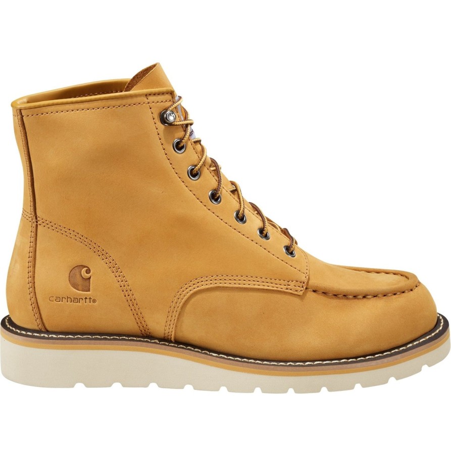 Women'S Carhartt | Carhartt Women'S 6" Soft Toe Wedge Work Boot - Harvest Gold- Fw6075-W Wheat