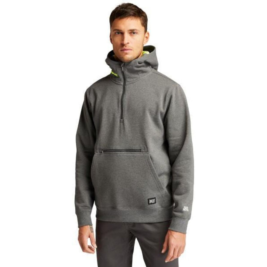 Men'S Timberland Pro | Timberland Pro Men'S Hh Hd Ultimate Wp Work Sweatshirt Tb0A55Pt013 Charcoal