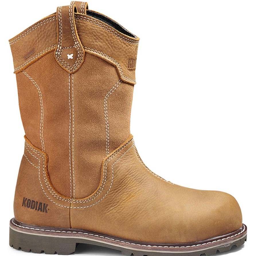 Women'S Kodiak | Kodiak Women'S Bralorne Comp Toe Wp Wellington Work Boot 8354Wt Wheat