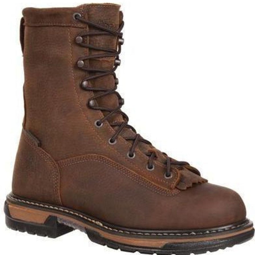 Men'S Rocky | Rocky Men'S Ironclad 8" Steel Toe Wp Work Boot Fq0006698 Brown