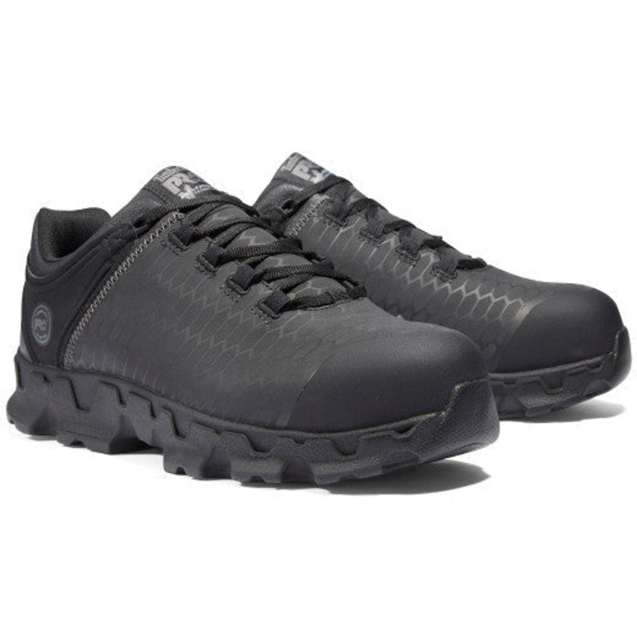 Men'S Timberland Pro | Timberland Pro Men'S Powertrain Sport At Sneaker Work Shoe Tb0A1Q3F001 Black